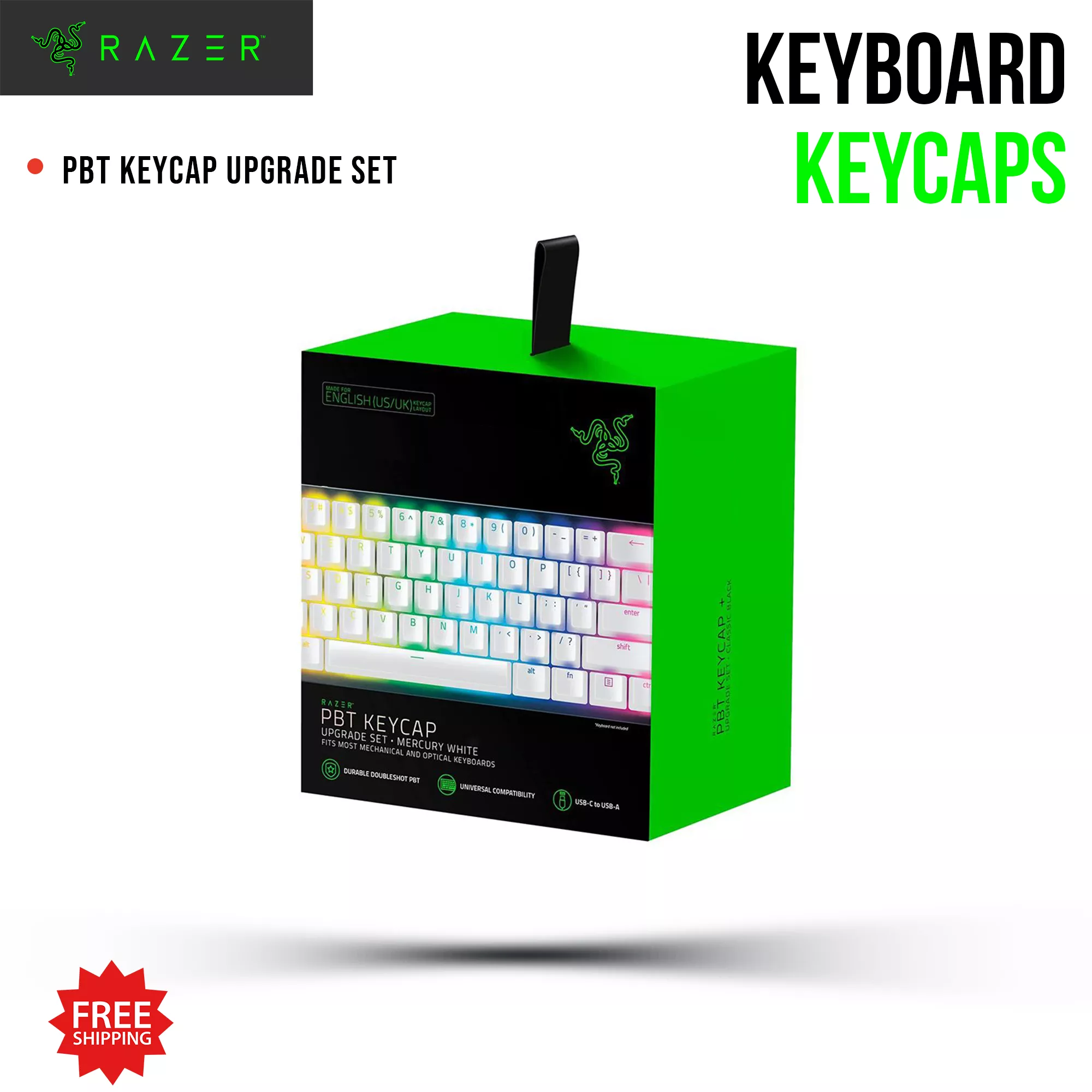 Razer PBT Keycap Upgrade Set - Gaming Keyboards Accessories